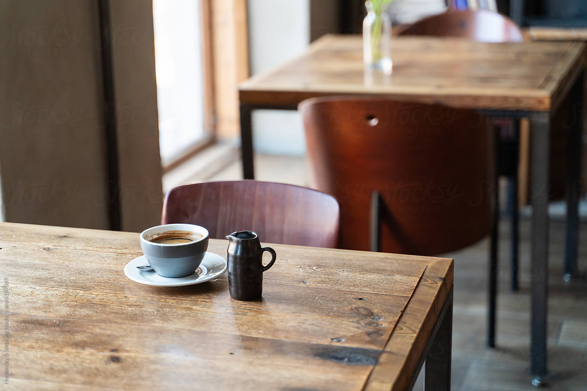 Restaurant table with coffee